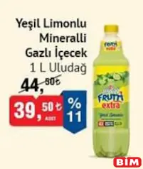 ULUDAĞ YEŞİL LİMONLU MİNERALLİ GAZLI İÇECEK LİMONATA 1 L fiyat ve kampanya bilgisi
